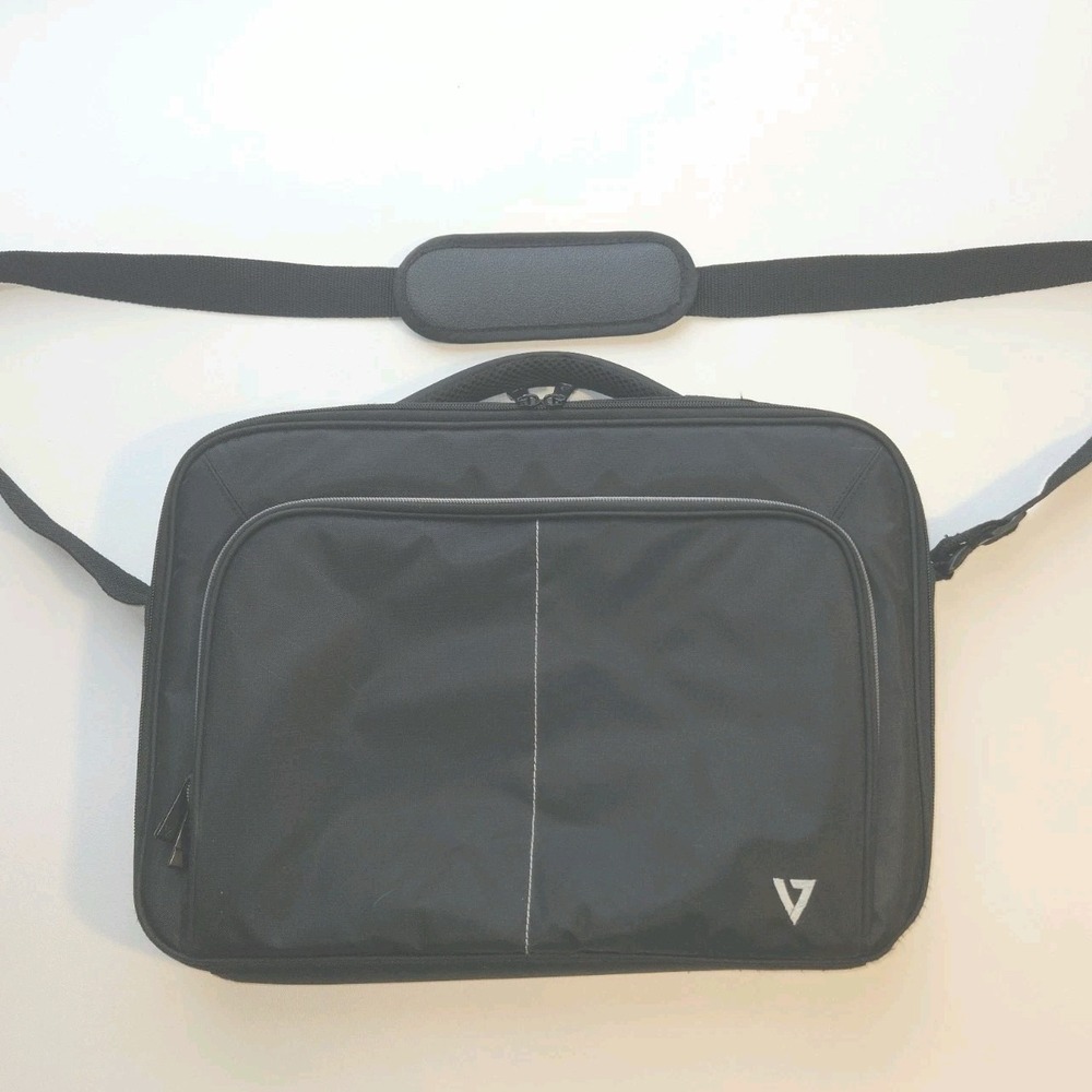 V7 CCV21 Vantage 16" Laptop Notebook Carrying Case Black Brief Shoulder Strap